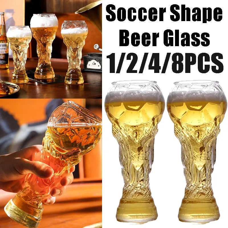 World Cup Trophy Beer Glasses – 600ml Football Fan Glassware | Set of 1, 2, or 4
