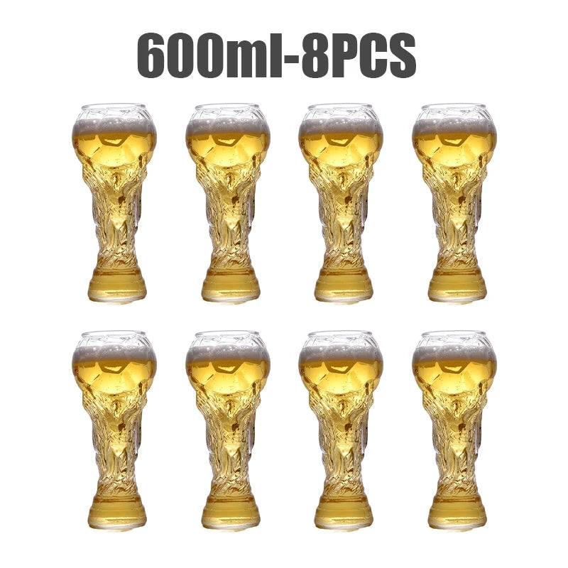 World Cup Trophy Beer Glasses – 600ml Football Fan Glassware | Set of 1, 2, or 4