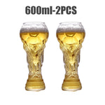 World Cup Trophy Beer Glasses – 600ml Football Fan Glassware | Set of 1, 2, or 4