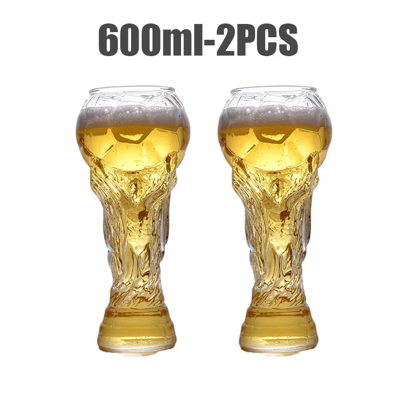 World Cup Trophy Beer Glasses – 600ml Football Fan Glassware | Set of 1, 2, or 4
