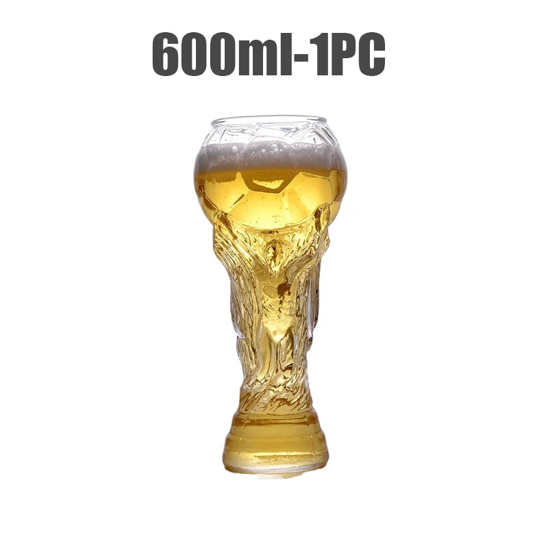 World Cup Trophy Beer Glasses – 600ml Football Fan Glassware | Set of 1, 2, or 4